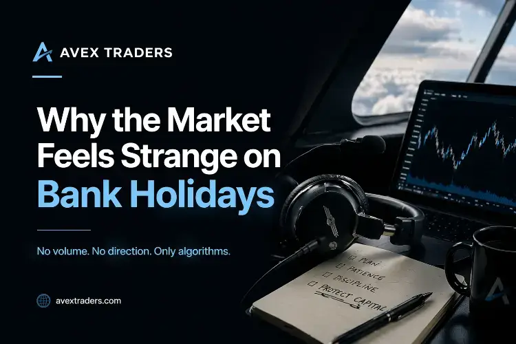 Forex market during bank holiday showing low liquidity and algorithmic trading conditions