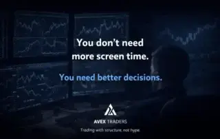 Trader overwhelmed by multiple charts showing how too much screen time leads to poor trading decisions