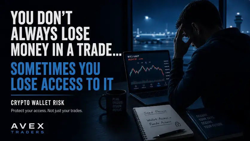trader facing crypto wallet risk after losing seed phrase access