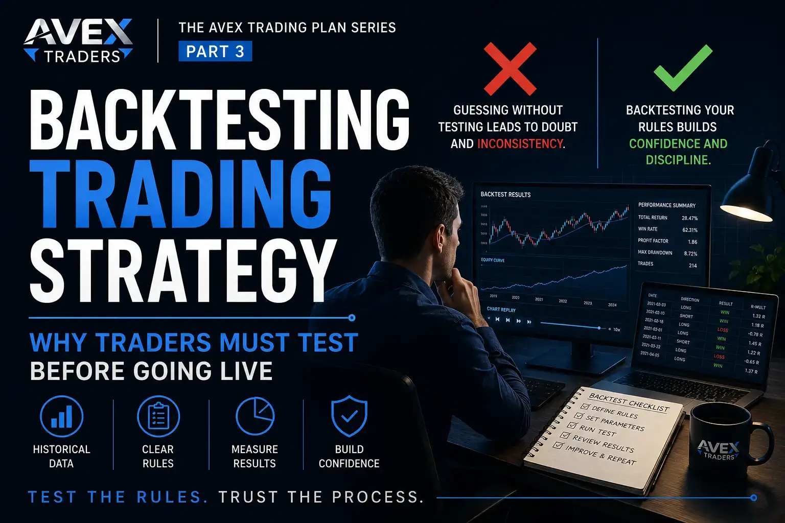 backtesting trading strategy before live forex trading